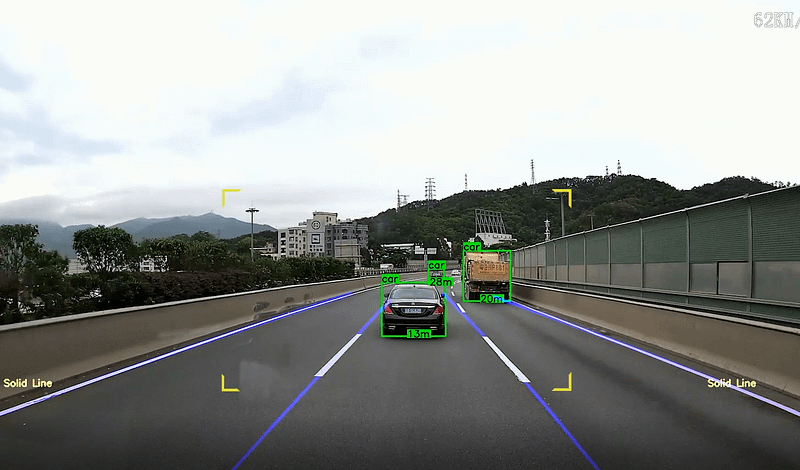 wide angle footage from AD Plus dashcam