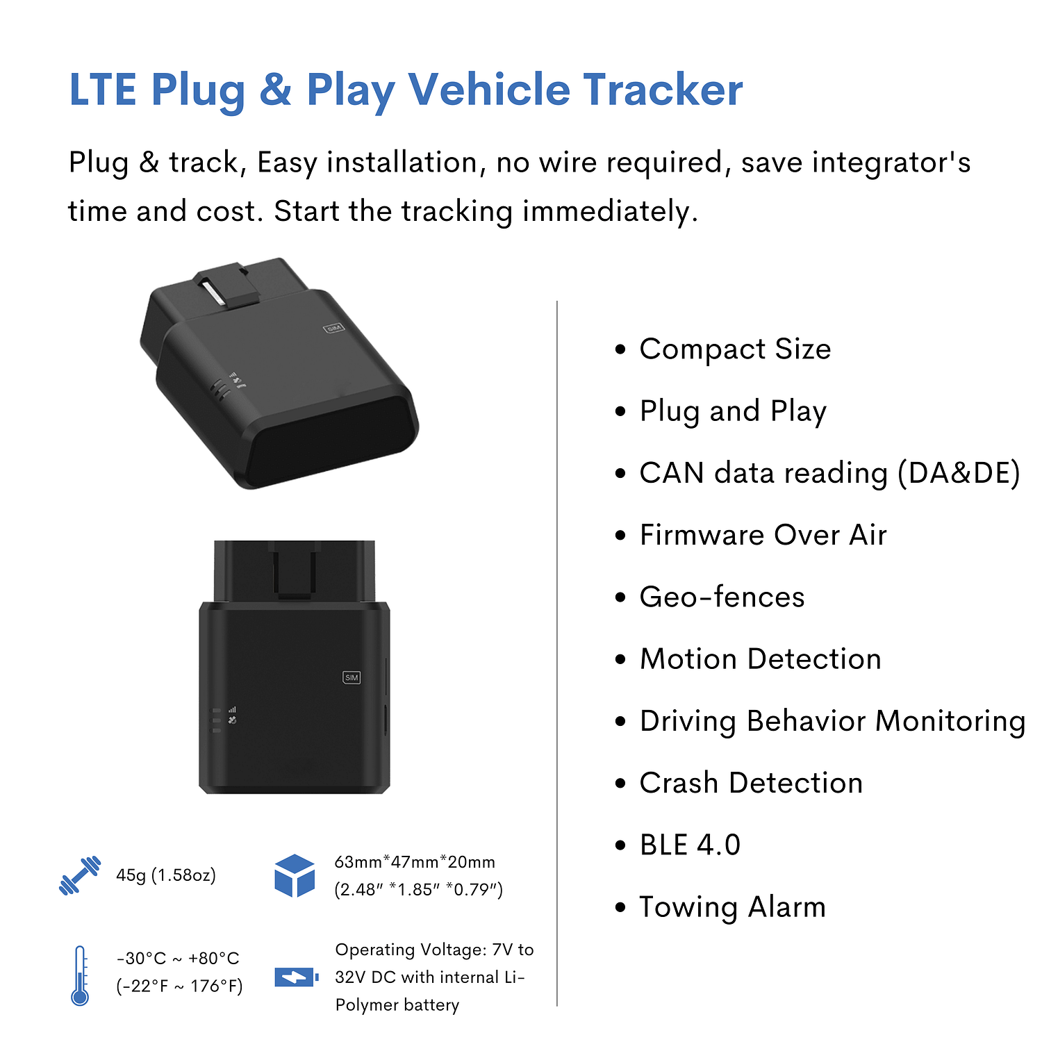 gps tracking plug & play